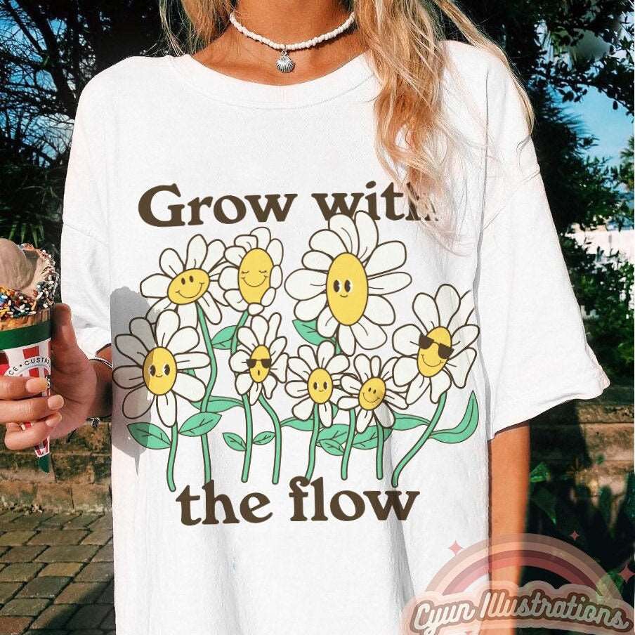 'Grow With The Flow' Light Tshirt - T-shirts - Kinder Planet Company