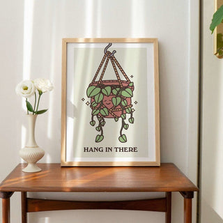 'Hang In There' Plant Print - Art Prints - Kinder Planet Company