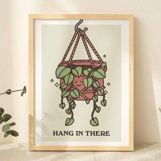 'Hang In There' Plant Print - Art Prints - Kinder Planet Company