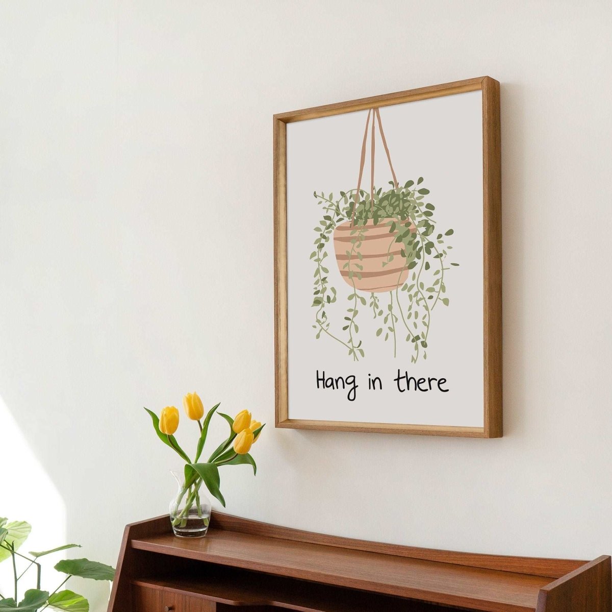 'Hang In There' Quote Wall Art - Art Prints - Kinder Planet Company