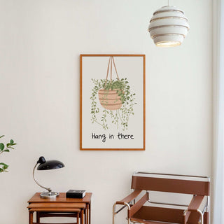 'Hang In There' Quote Wall Art - Art Prints - Kinder Planet Company