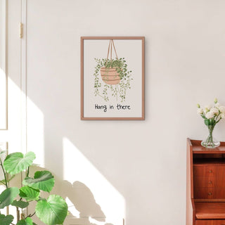 'Hang In There' Quote Wall Art - Art Prints - Kinder Planet Company