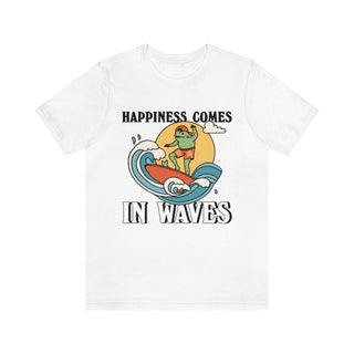 'Happiness Comes In Waves' Frog Surf Tshirt - T-shirts - Kinder Planet Company