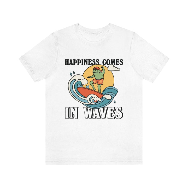 'Happiness Comes In Waves' Frog Surf Tshirt - T-shirts - Kinder Planet Company