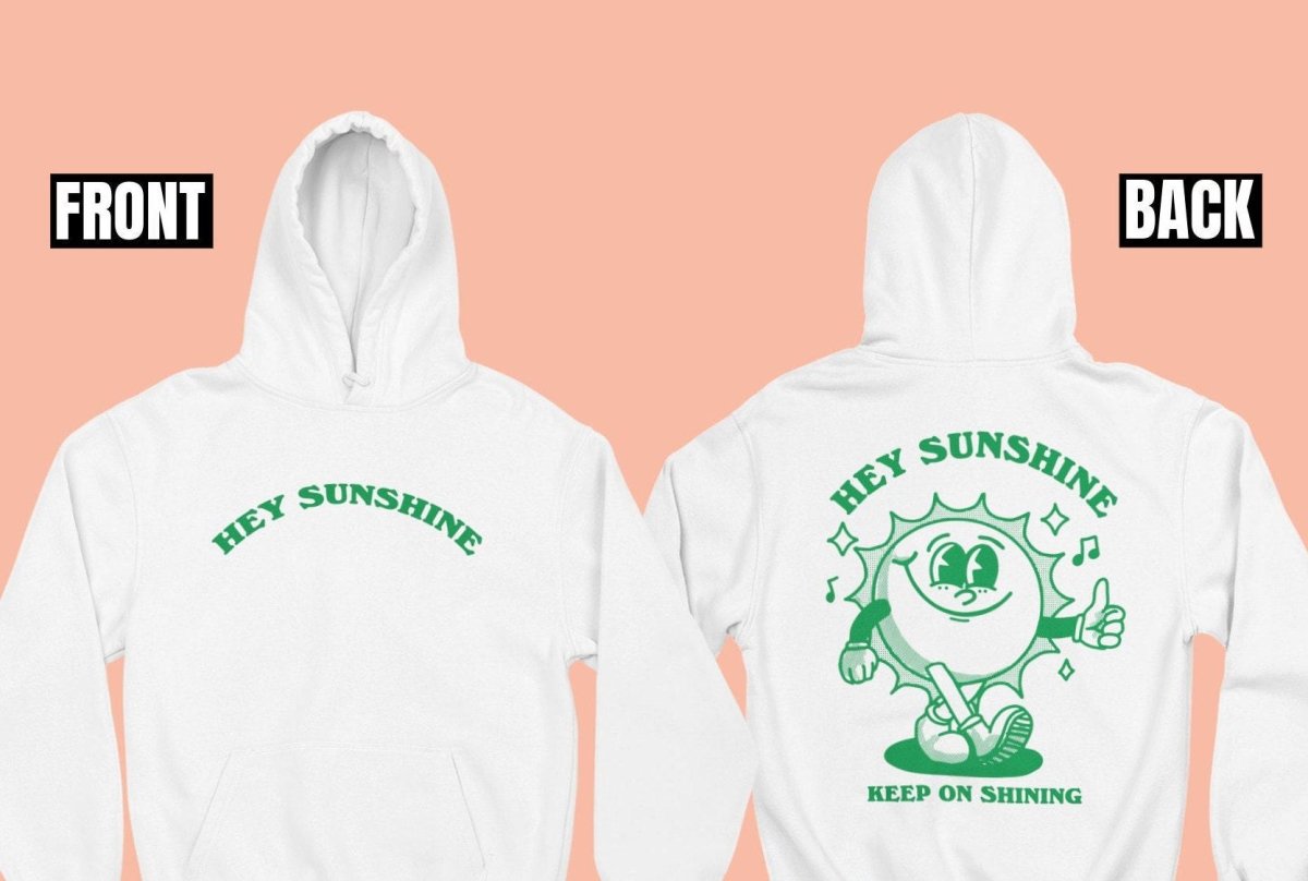 'Hey Sunshine' Aesthetic Y2K Hoodie - Sweatshirts & Hoodies - Kinder Planet Company