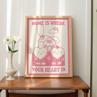 'Home Is Where Your Heart Is' Print - Art Prints - Kinder Planet Company