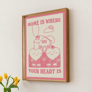 'Home Is Where Your Heart Is' Print - Art Prints - Kinder Planet Company