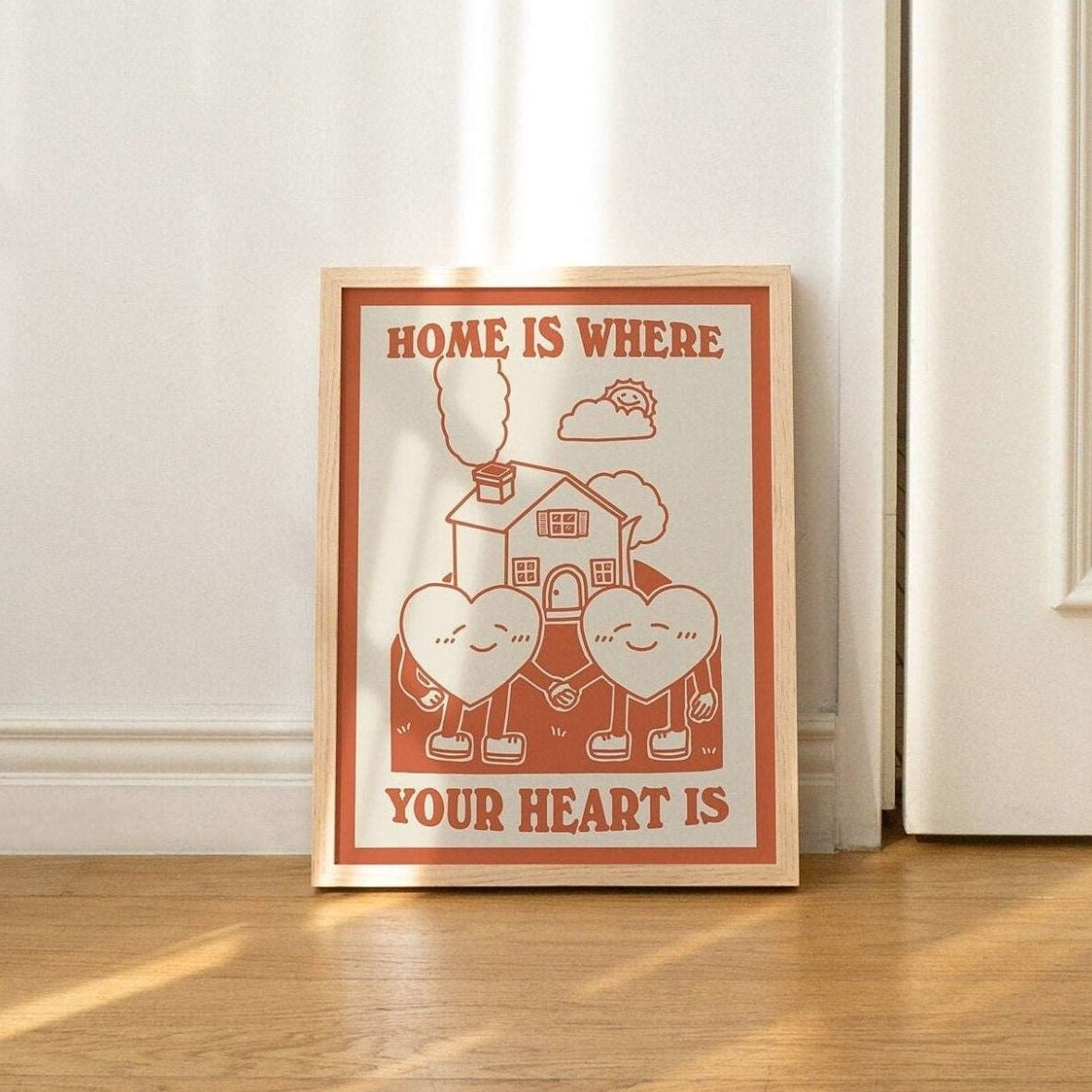 'Home Is Where Your Heart Is' Print - Art Prints - Kinder Planet Company