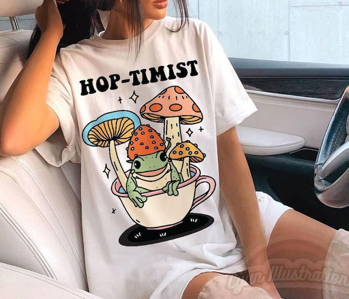 'Hop-Tomist' Frog Tshirt - T-shirts - Kinder Planet Company