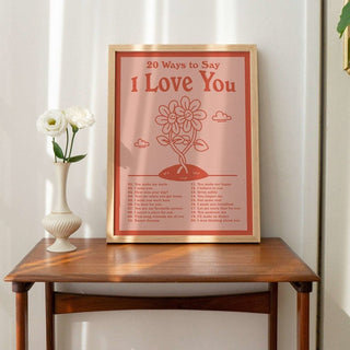 'I Love You' Retro Poster Print - Art Prints - Kinder Planet Company