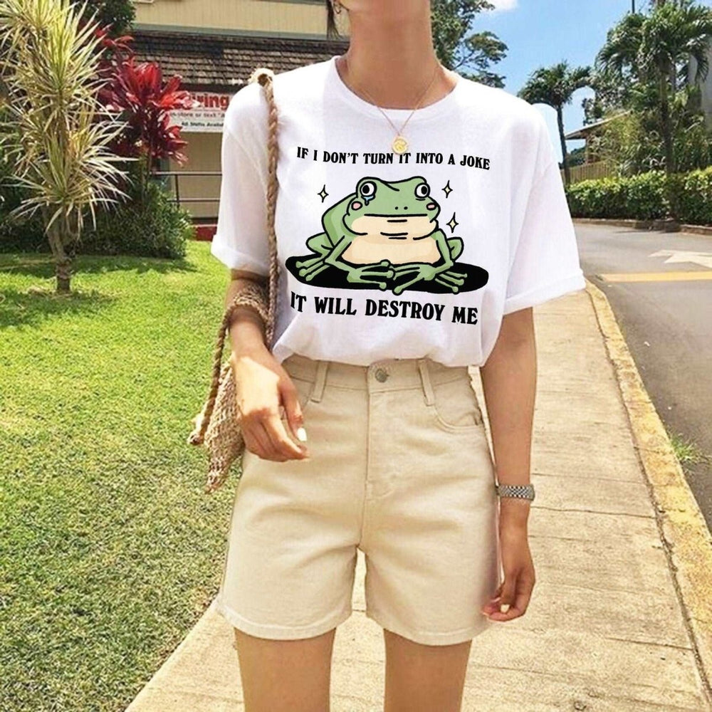 'It Will Destroy Me' Funny Frog Tshirt - T-shirts - Kinder Planet Company