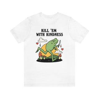 'Kill Em With Kindness' Frog Tshirt - T-shirts - Kinder Planet Company