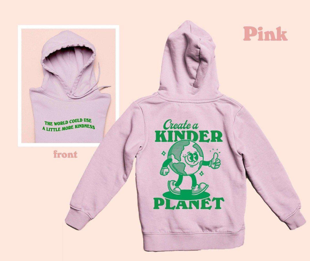 'Kinder Planet' Aesthetic Retro Hoodie - Sweatshirts & Hoodies - Kinder Planet Company