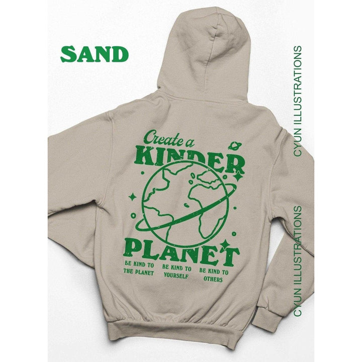 'Kinder Planet' Trendy Graphic Hoodie - Sweatshirts & Hoodies - Kinder Planet Company