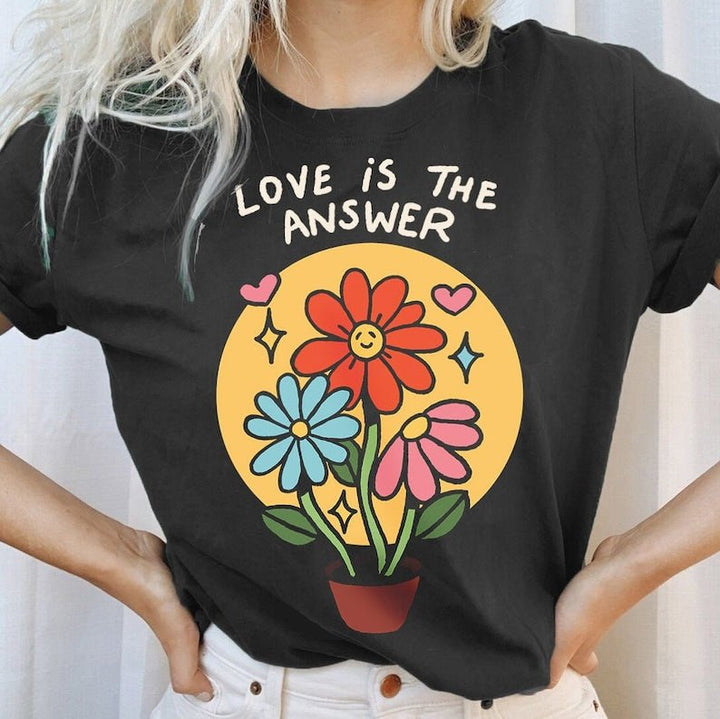 'Love Is The Answer' Tshirt - T-shirts - Kinder Planet Company