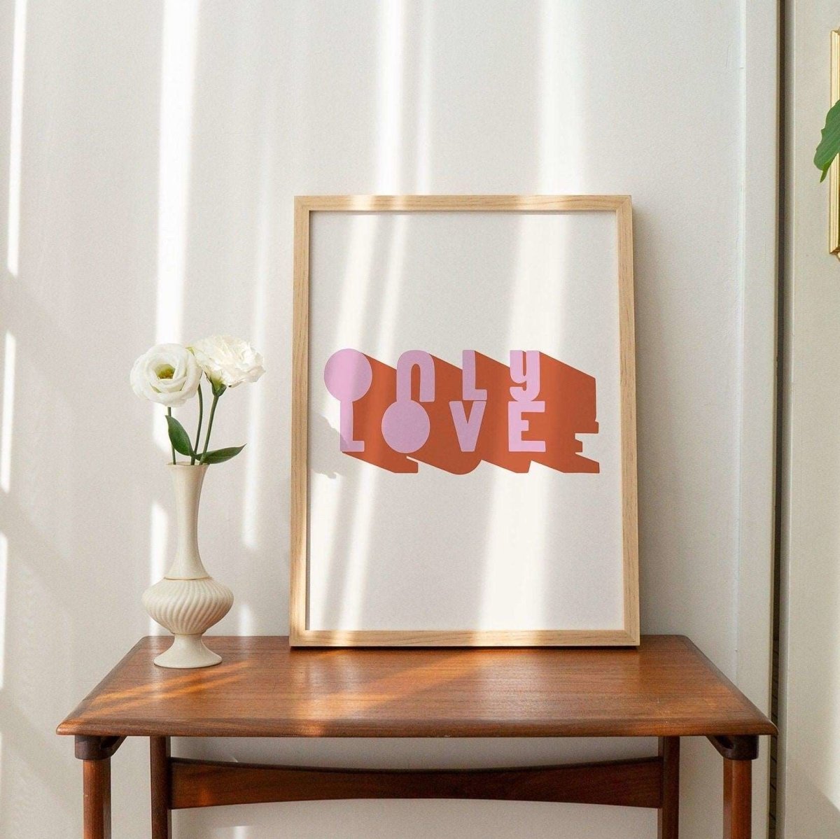 'Love' Retro Typography Print - Art Prints - Kinder Planet Company