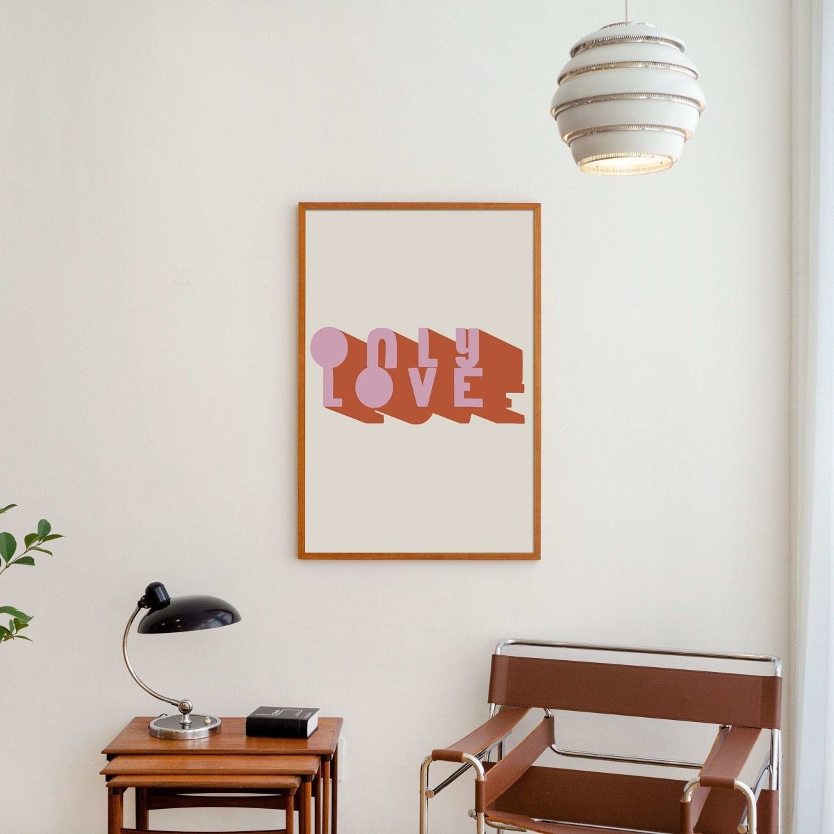 'Love' Retro Typography Print - Art Prints - Kinder Planet Company
