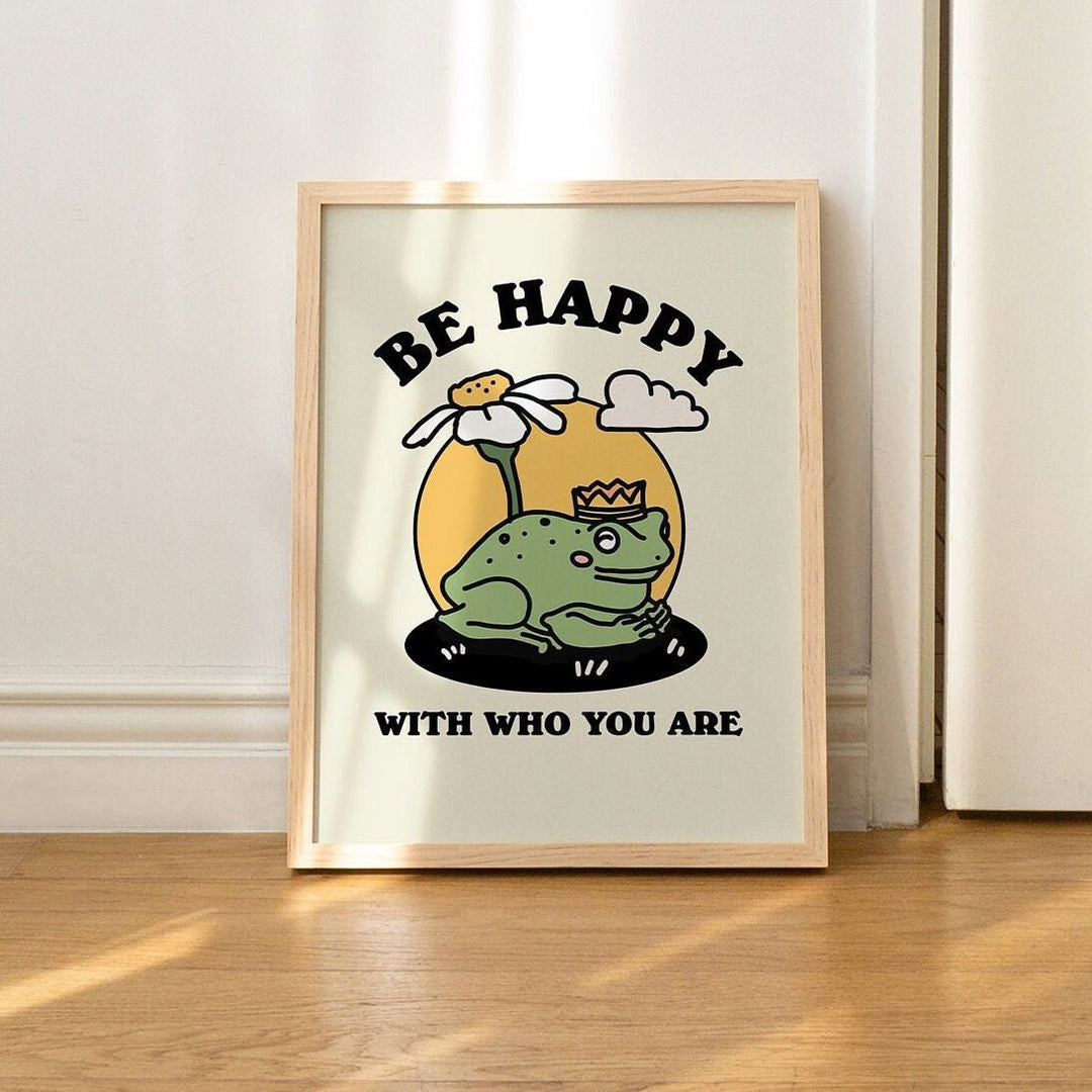 'Love Yourself' Cute Frog Print - Art Prints - Kinder Planet Company