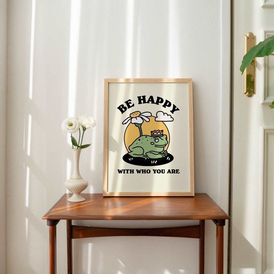 'Love Yourself' Cute Frog Print - Art Prints - Kinder Planet Company