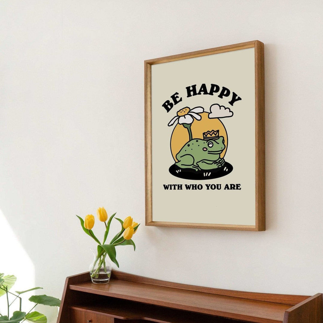 'Love Yourself' Cute Frog Print - Art Prints - Kinder Planet Company