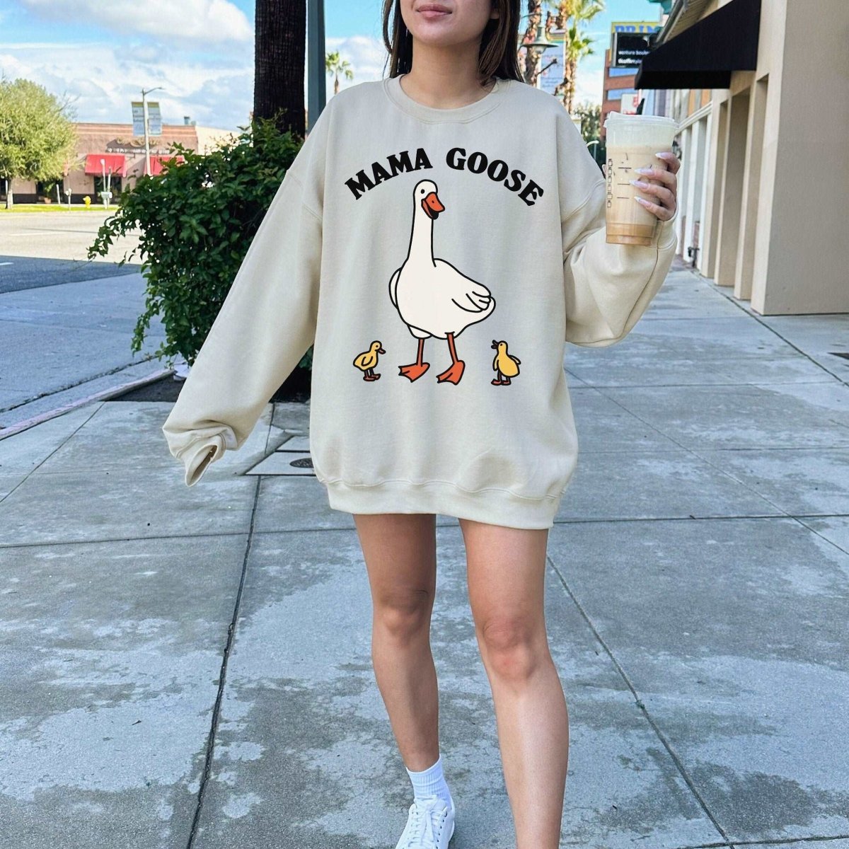 'Mama Goose' Retro Mom Sweatshirt - Sweatshirts & Hoodies - Kinder Planet Company