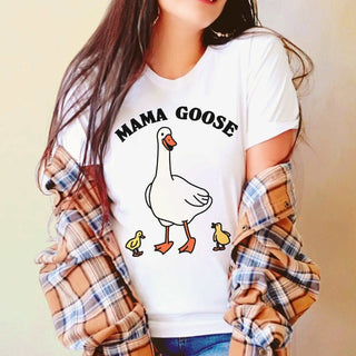 'Mama Goose' Retro Mom Tshirt - T-shirts - Kinder Planet Company