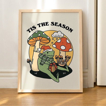 'Merry Frogmas' Christmas Frog Print - Art Prints - Kinder Planet Company