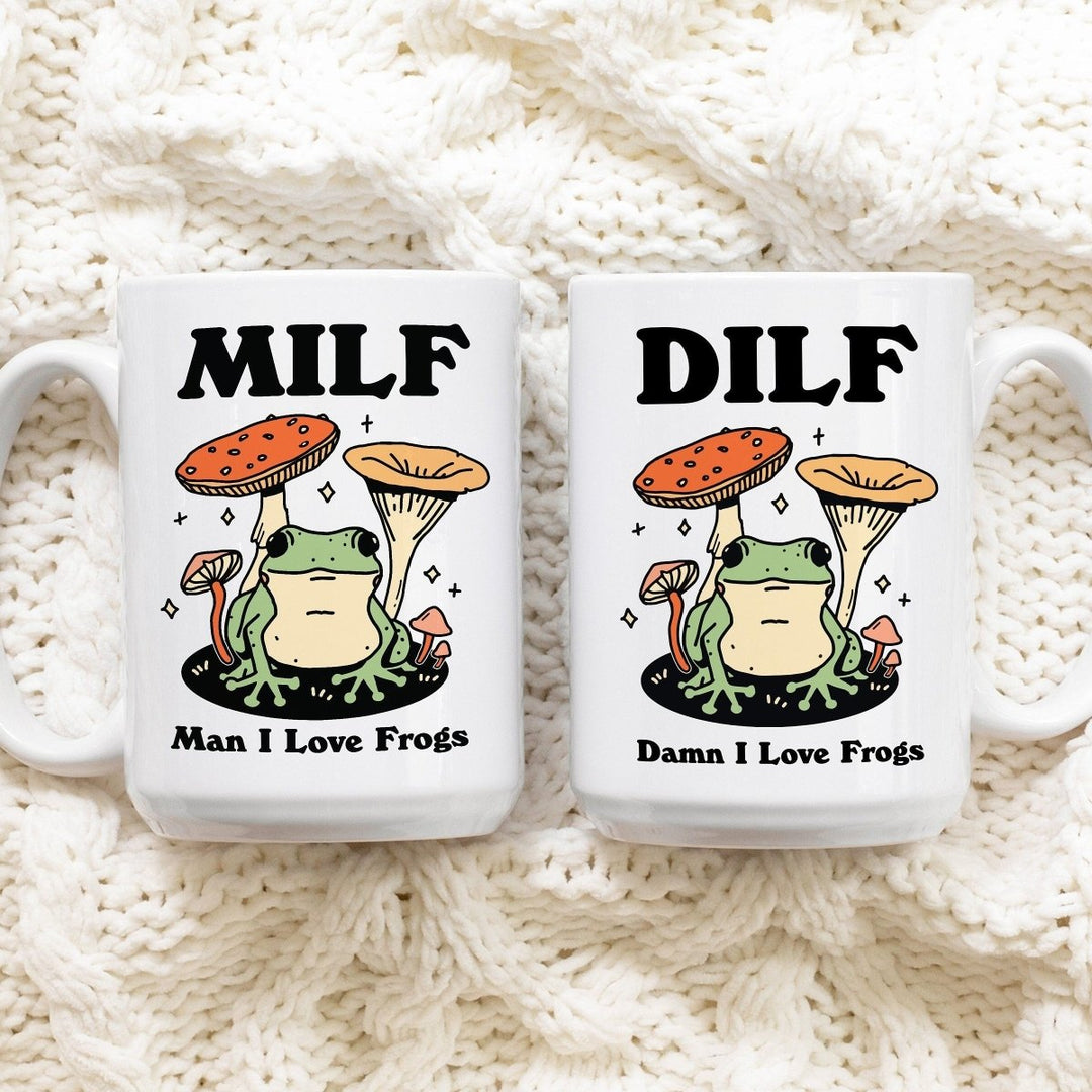 Milf And Dilf Couples Frog Coffee Mugs - Mugs - Kinder Planet Company