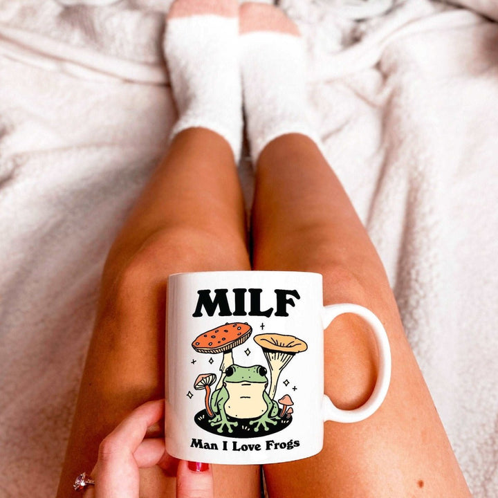'Milf Man I Love Frogs' Frog Mug - Mugs - Kinder Planet Company