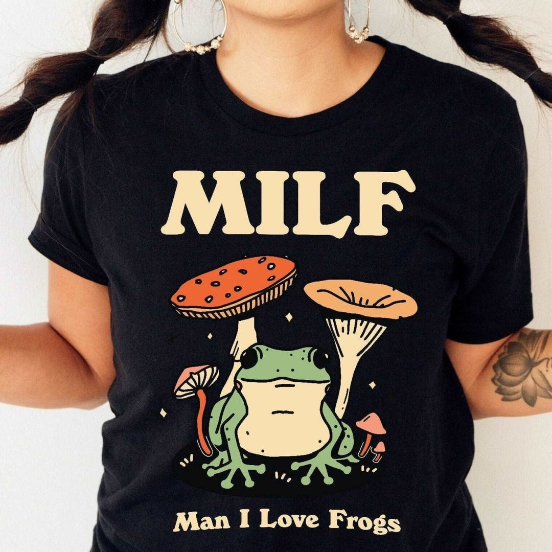 'Milf Man I Love Frogs' Funny Tshirt - T-shirts - Kinder Planet Company