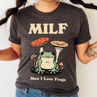 'Milf Man I Love Frogs' Funny Tshirt - T-shirts - Kinder Planet Company