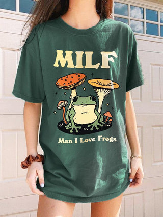 'Milf Man I Love Frogs' Funny Tshirt - T-shirts - Kinder Planet Company