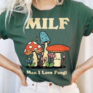 'Milf Man I Love Fungi' Mushroom Tshirt - T-shirts - Kinder Planet Company