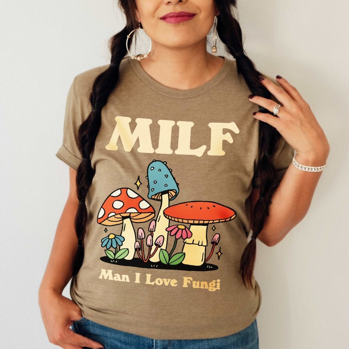'Milf Man I Love Fungi' Mushroom Tshirt - T-shirts - Kinder Planet Company