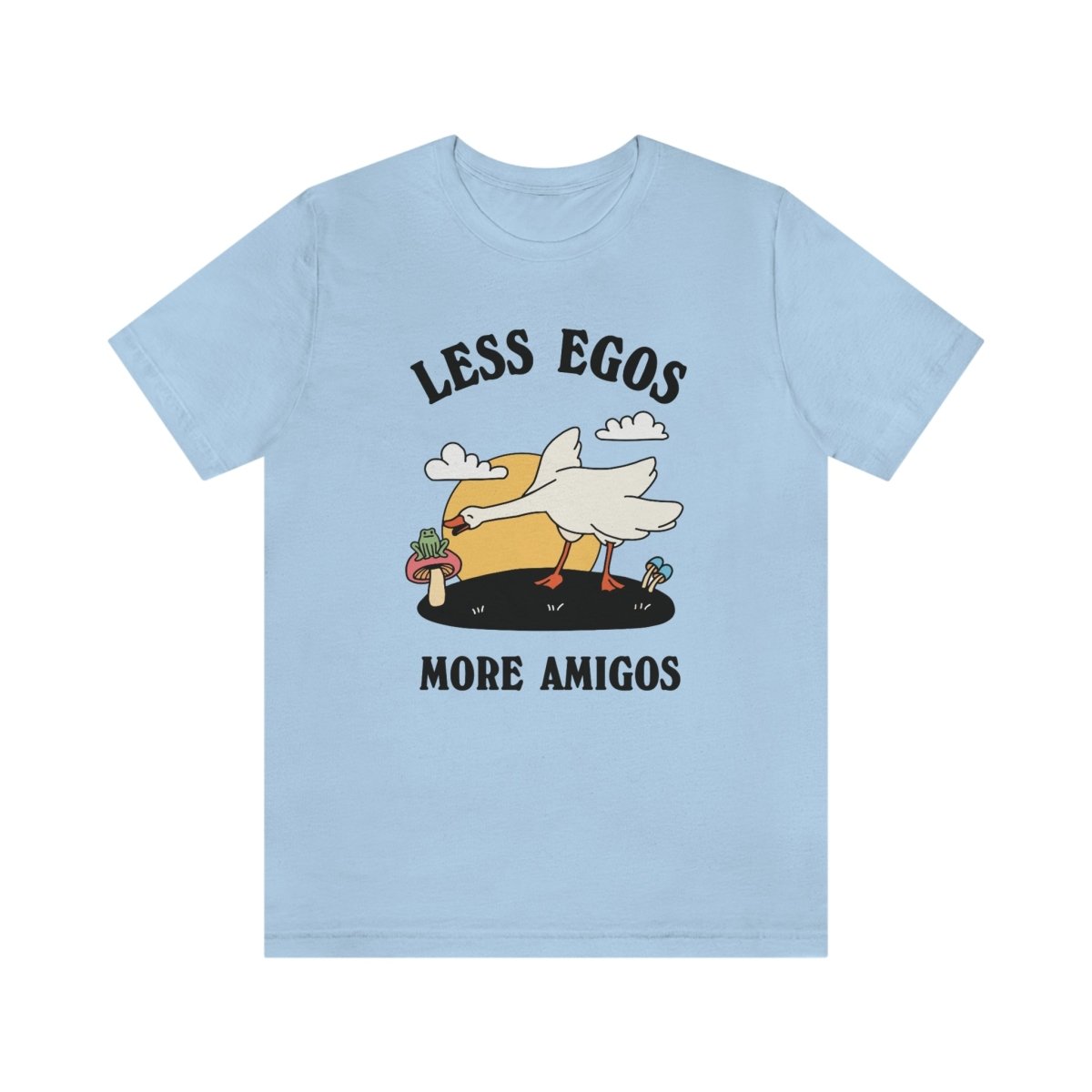 'More Egos Less Amigos' Frog And Goose Tshirt - T-shirts - Kinder Planet Company