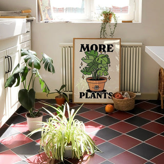 'More Plants' Print - Art Prints - Kinder Planet Company