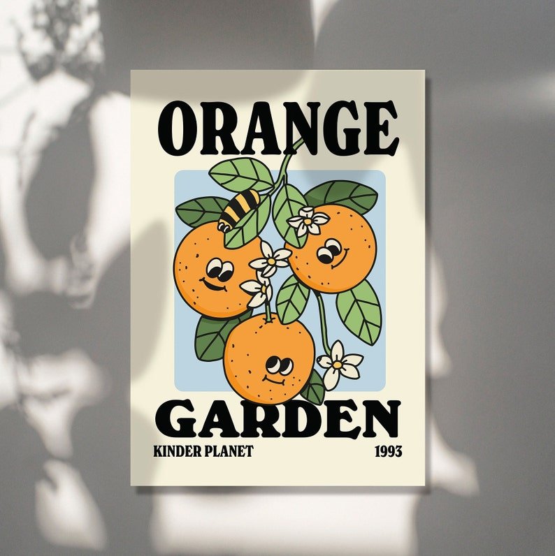 'Orange Garden' Print - Art Prints - Kinder Planet Company