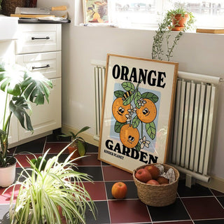 'Orange Garden' Print - Art Prints - Kinder Planet Company