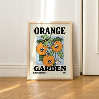 'Orange Garden' Print - Art Prints - Kinder Planet Company