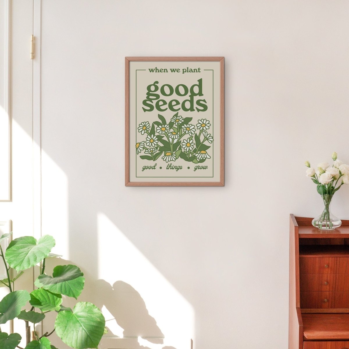 'Plant Good Seeds' Retro Botanical Print - Art Prints - Kinder Planet Company