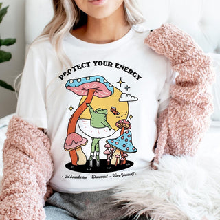 'Protect Your Energy' Frog Tshirt - T-shirts - Kinder Planet Company