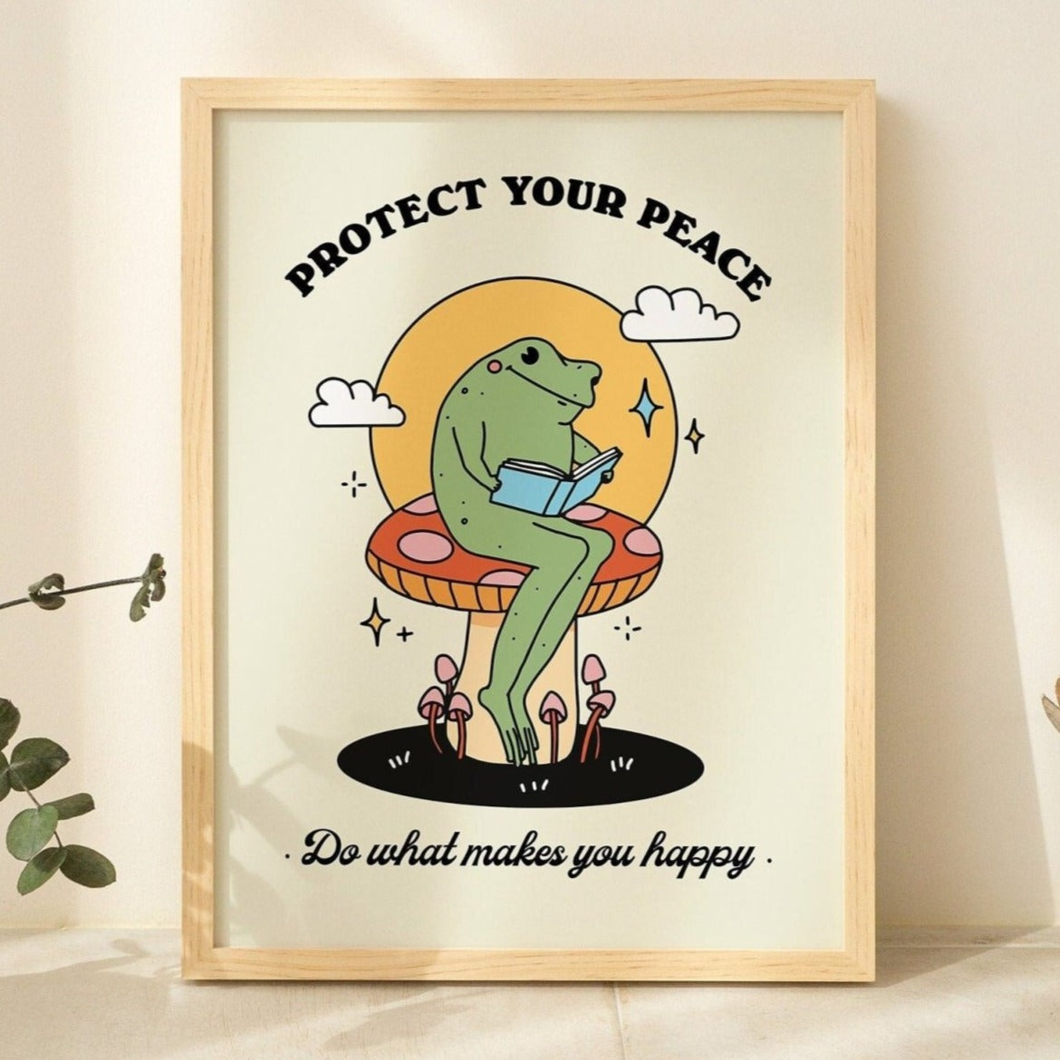 'Protect Your Peace' Frog Print - Art Prints - Kinder Planet Company