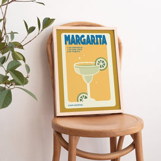 Retro Margarita Poster, - Kinder Planet Company