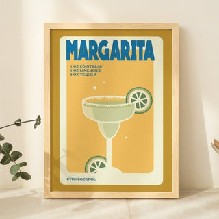 Retro Margarita Poster, - Kinder Planet Company