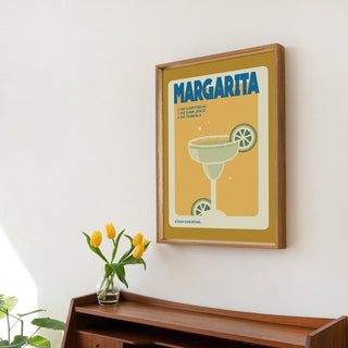 Retro Margarita Poster, - Kinder Planet Company