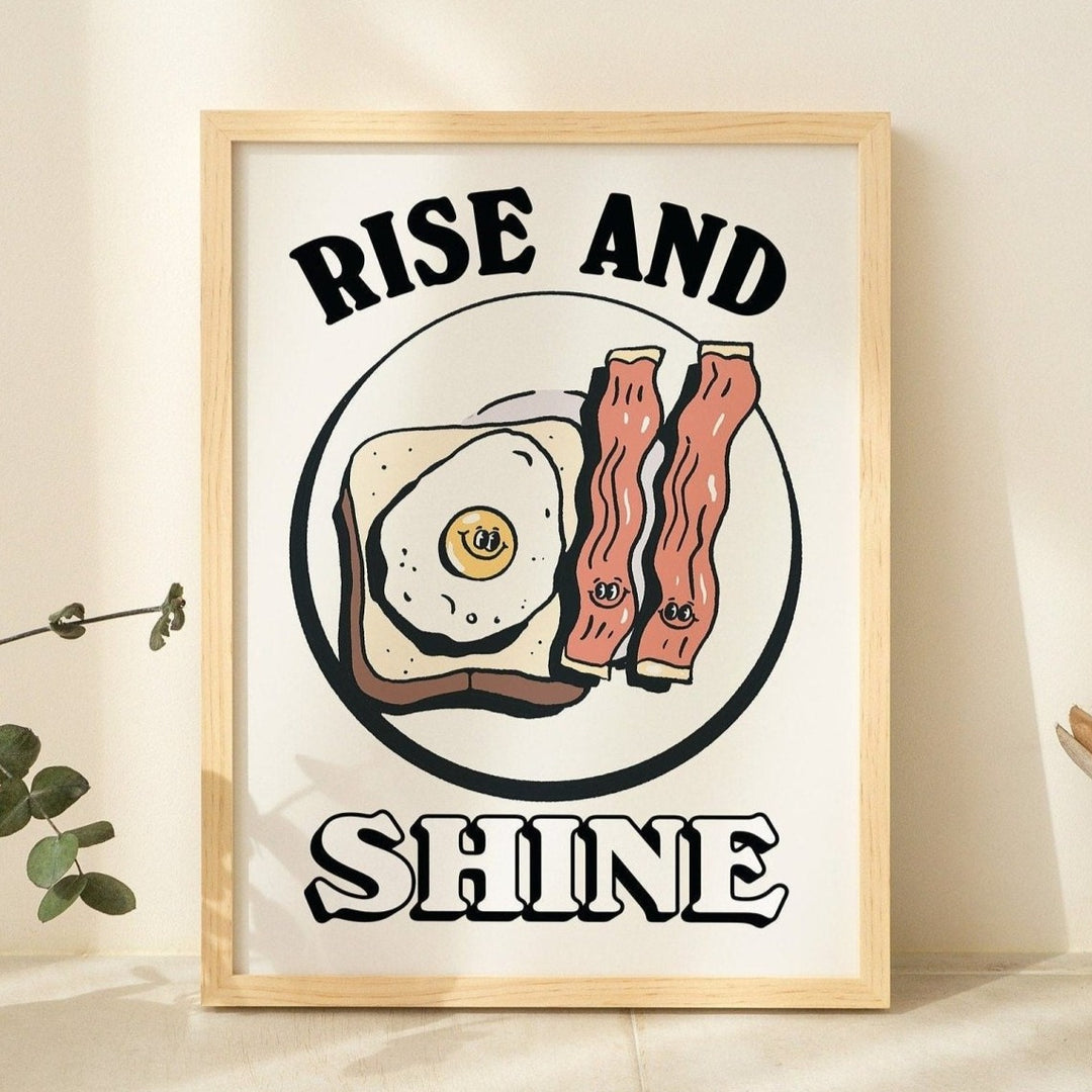 'Rise And Shine' Kitchen Wall Print - Art Prints - Kinder Planet Company