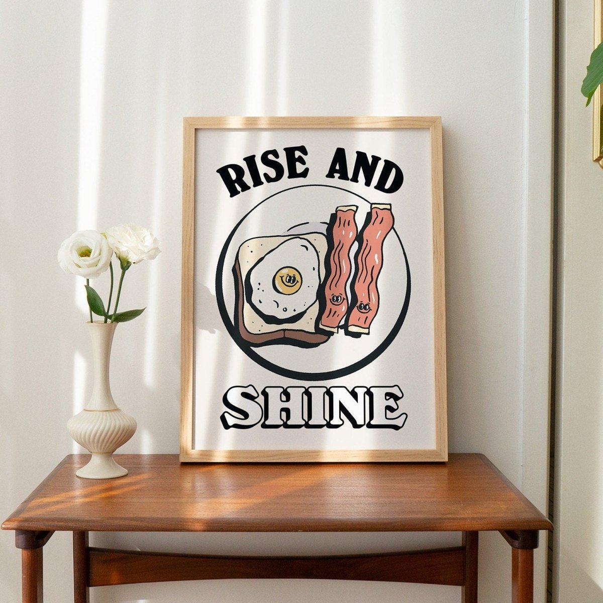 'Rise And Shine' Kitchen Wall Print - Art Prints - Kinder Planet Company