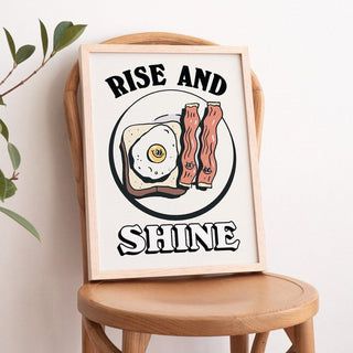 'Rise And Shine' Kitchen Wall Print - Art Prints - Kinder Planet Company