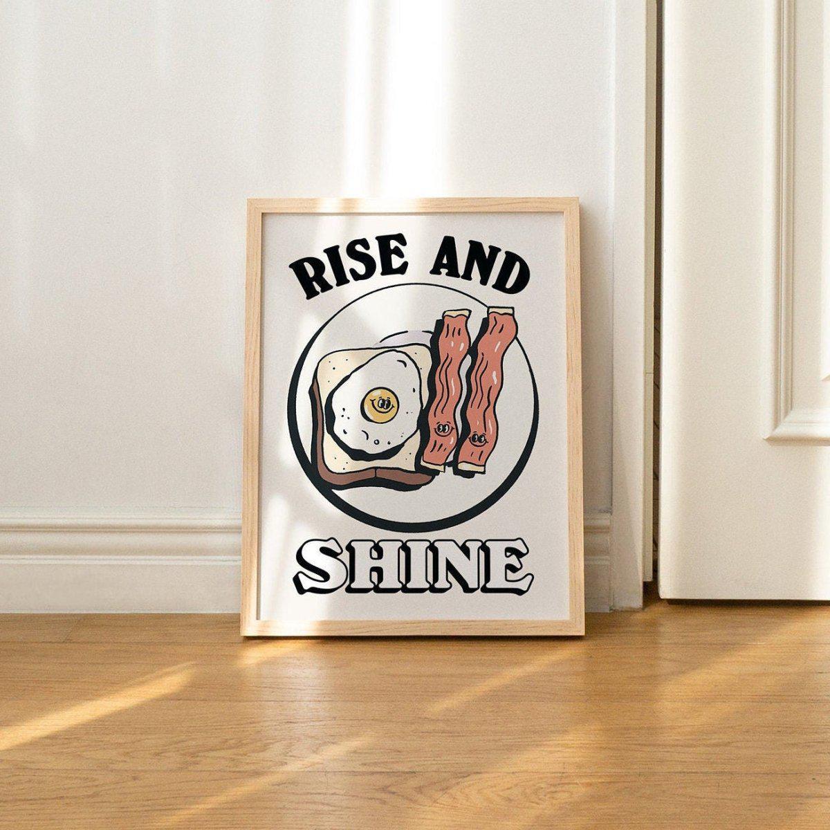 'Rise And Shine' Kitchen Wall Print - Art Prints - Kinder Planet Company