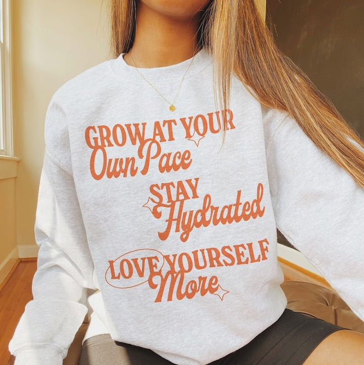 'Self Affirmations' Sweatshirt - Sweatshirts & Hoodies - Kinder Planet Company